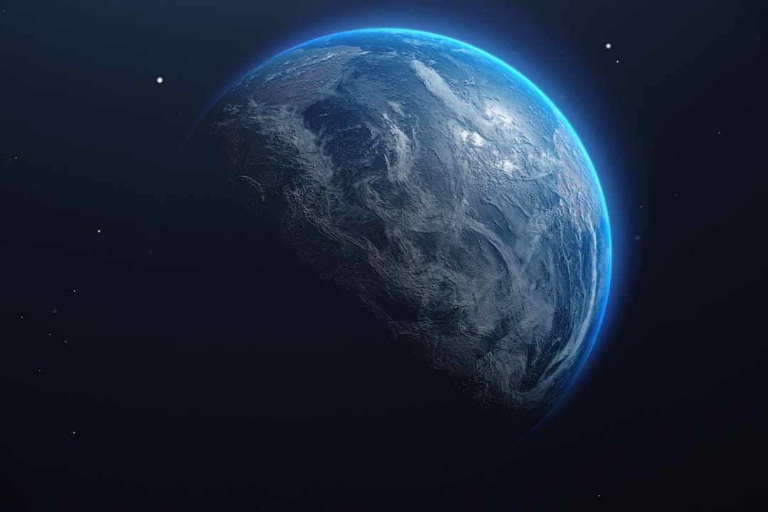 Bus-sized asteroid 2026 HJ1 safely passing Earth, illustration